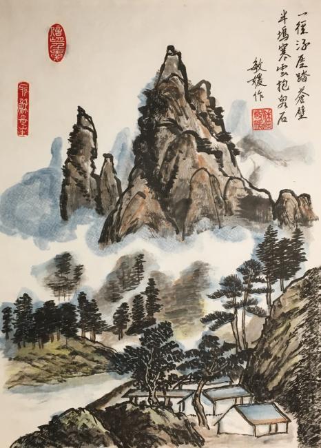 Chinese brush shop painting